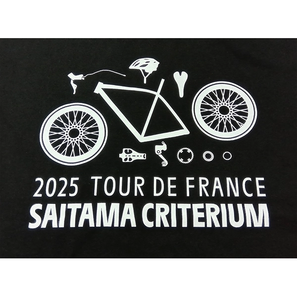 2025 ツール・ド・フランスさいたまクリテリウムオフィシャルグッズ Tシャツ ブラック