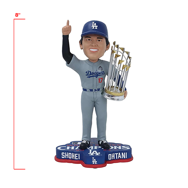 大谷翔平 MLB ロサンゼルス・ドジャース ワールドシリーズ 2024 優勝記念 ボブルヘッド 8インチ（約20cm)