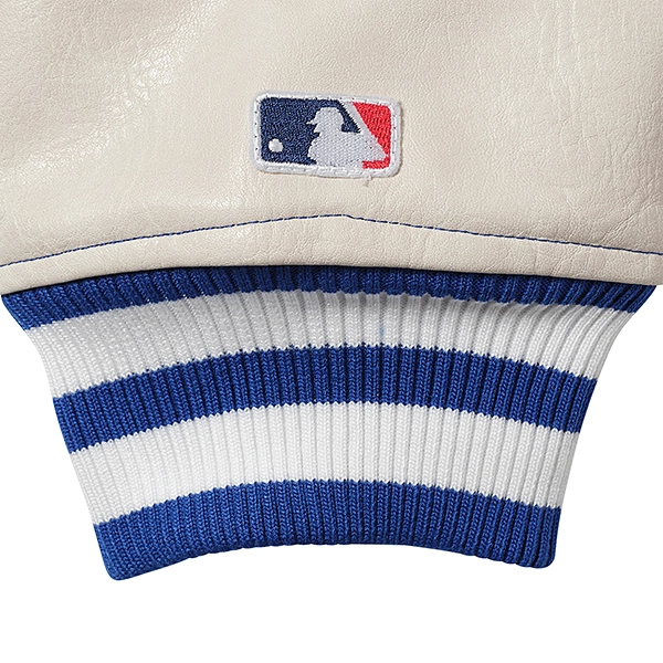 MLB ロサンゼルス・ドジャース STANDARD LOGO PU MELTON スタジアムジャケット ブルー