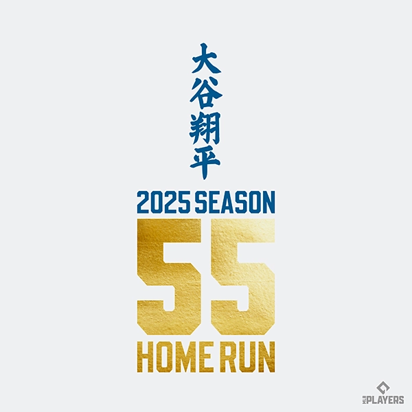 ロサンゼルス・ドジャース 大谷翔平 『55 HOME RUN』 Tシャツ ホワイト