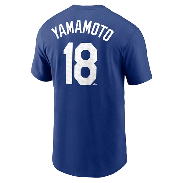 NIKE 2025 ロサンゼルス・ドジャース 山本由伸 ワールドシリーズ 優勝 ネームアンドナンバー Tシャツ