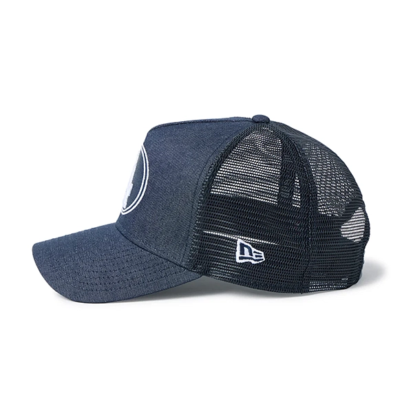NEW ERA 9FORTY A-Frame トラッカー サステナブル Denim ロサンゼルス・ドジャース ネイビー
