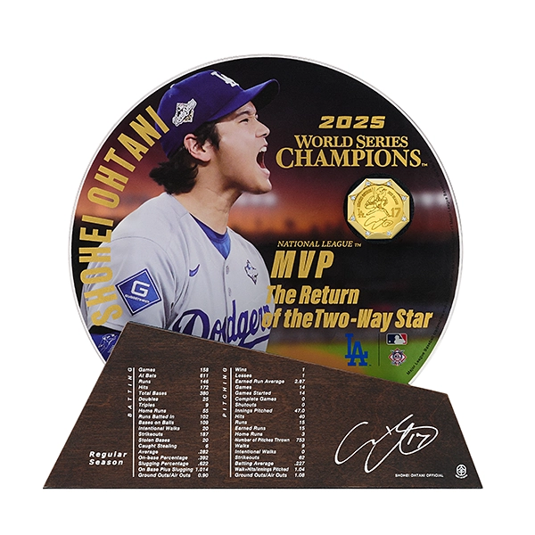 【大谷翔平選手 2025シーズン ロサンゼルス・ドジャース ワールドシリーズ優勝 / ナショナル・リーグ MVP 受賞記念】SHOHEI OHTANI OFFICIAL「K24/K18 COIN DIAMOND PENDANTS」（2025）