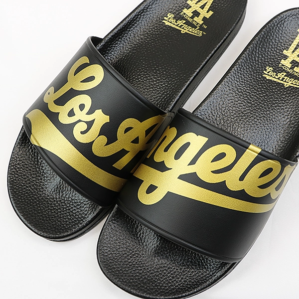 MLB ロサンゼルス・ドジャース サンダル BLACK×GOLD