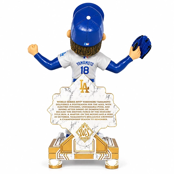 ドジャース 山本由伸 MLB公式 2025 ワールドシリーズMVP記念 Victory Roar（世界一の雄叫び）ボブルヘッド【日本独自仕様｜限定2,160体｜シークレット・ゴールド144体】