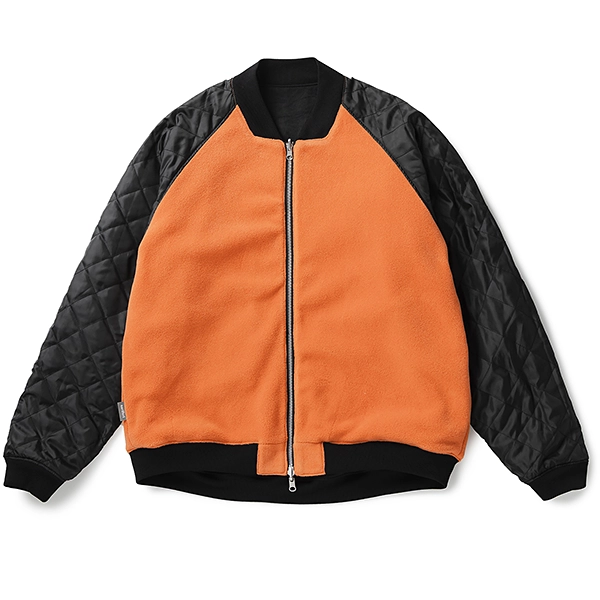 narifuri ヘビーサテンフライトブルゾン BLACK