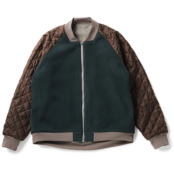 narifuri ヘビーサテンフライトブルゾン GRAY