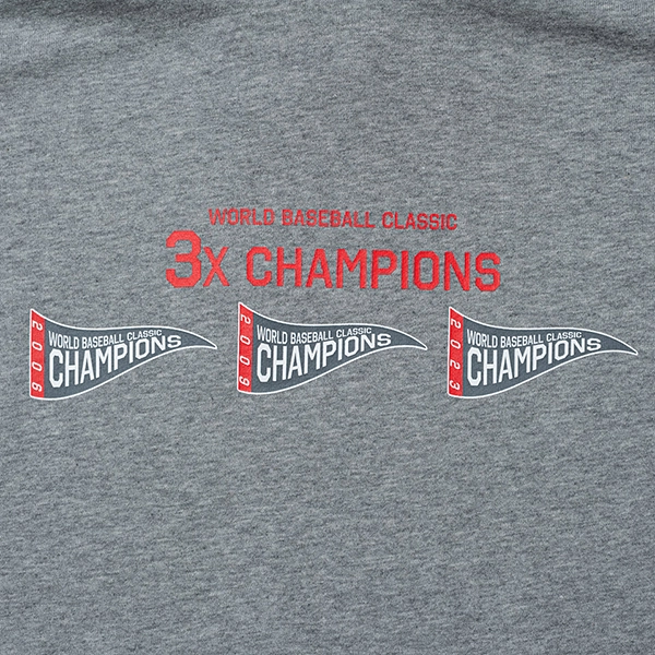 NEW ERA World Baseball Classic 3X CHAMPION 裏毛 スウェット プルオーバー フーディー (グレー)