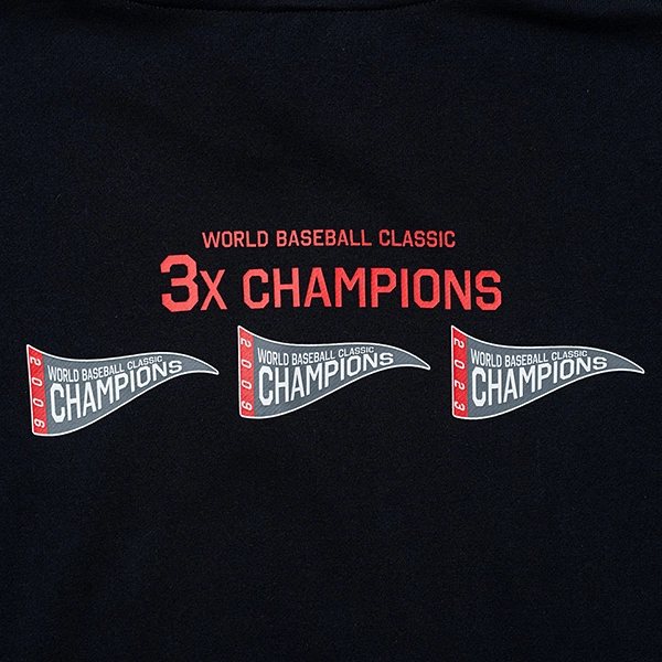 NEW ERA World Baseball Classic 3X CHAMPION 裏毛 スウェット プルオーバー フーディー (ブラック)