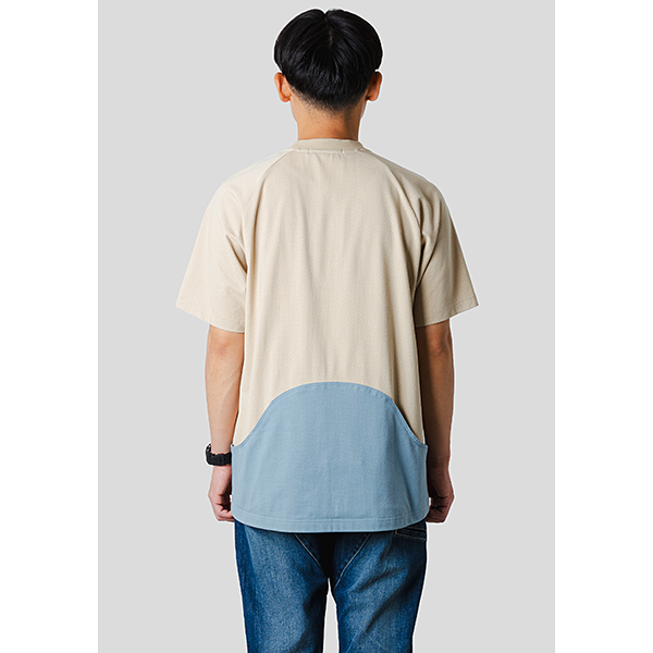 narifuri マルチテックメッシュ バックポケットTシャツ OFF BEIGE