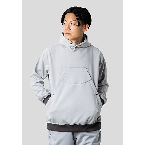 narifuri NFC ピグメントジャージープルオーバーパーカー GRAY