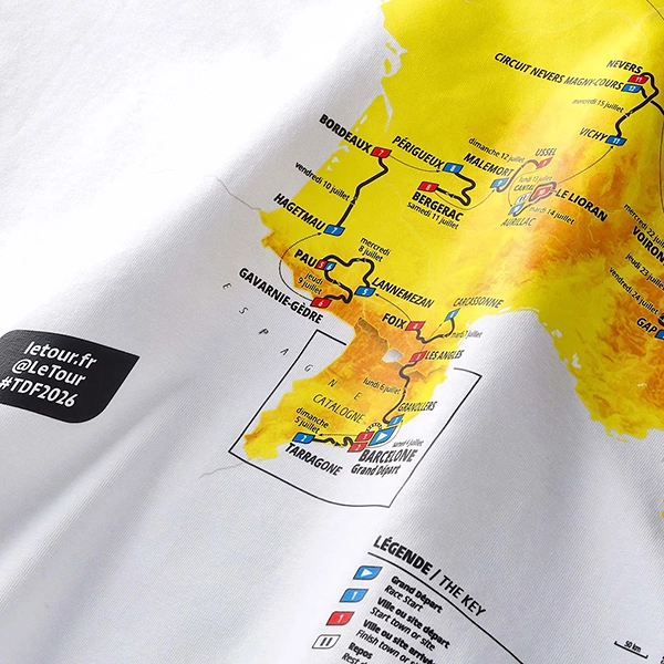 ツール・ド・フランス 2026 オフィシャル コースマップＴシャツ