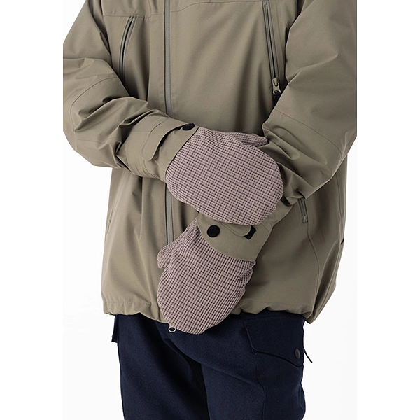 narifuri × SoH 光電子中綿ワッフルミトングローブ CHARCOAL