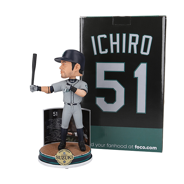 ICHIRO イチロー - MLB公式・限定 Collector's Bobblehead (記念台座付) / 世界限定3000個【2025年1月22日（水）AM8:30～先行予約開始】