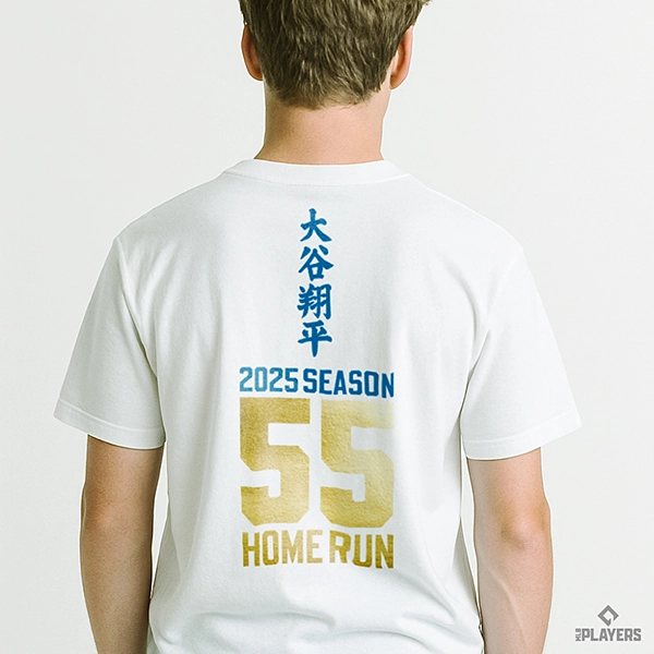 ロサンゼルス・ドジャース 大谷翔平 『55 HOME RUN』 Tシャツ ホワイト
