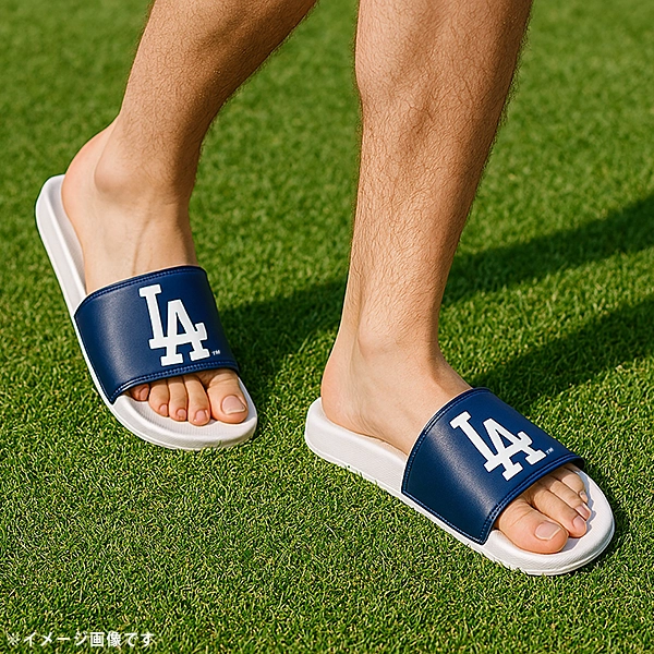 MLB ロサンゼルス・ドジャース シャワーサンダル WHITE x NAVY