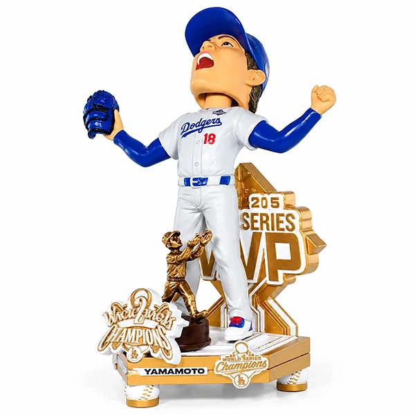 ドジャース 山本由伸 MLB公式 2025 ワールドシリーズMVP記念 Victory Roar（世界一の雄叫び）ボブルヘッド【日本独自仕様｜限定2,160体｜シークレット・ゴールド144体】