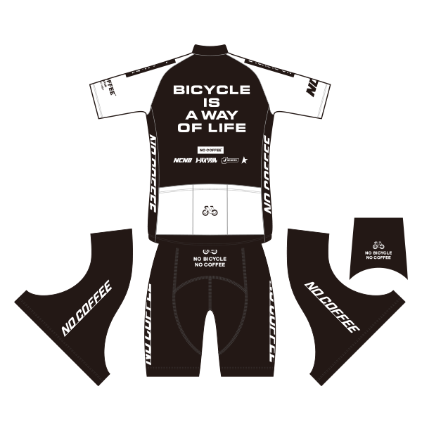 NO COFFEE × NO BICYCLE サイクル半袖ジャージ Type1