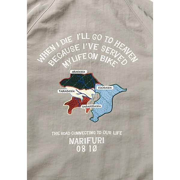 narifuri ヘビーサテンフライトブルゾン BLACK