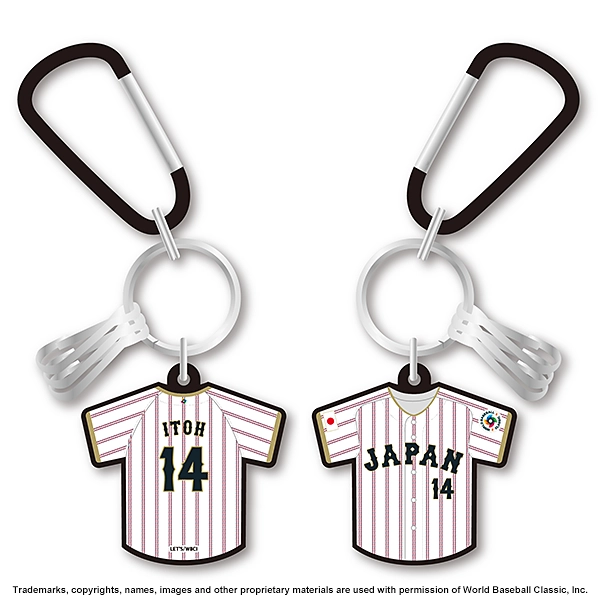 2026 WORLD BASEBALL CLASSIC 選手ラバーカラビナキーチェーン