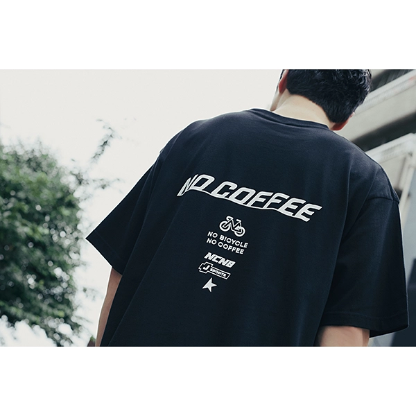 NO COFFEE × NO BICYCLE Tシャツ ブラック