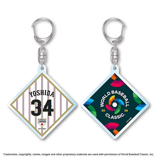 2026 WORLD BASEBALL CLASSIC 選手アクリルキーチェーン（正方形）