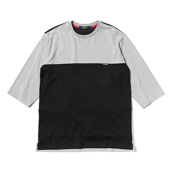 narifuri マルチテックコンビ6分袖Tシャツ ブラック