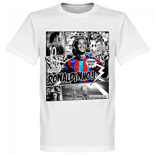 RE－TAKE Ronaldinho Comic Tシャツ ホワイト