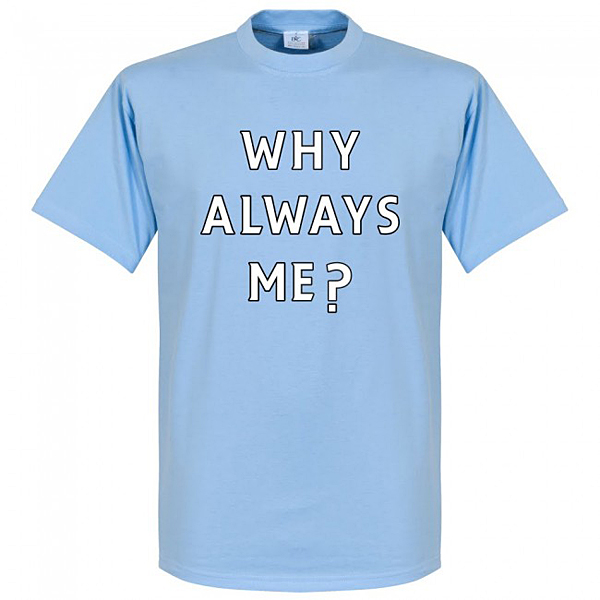 RE－TAKE Why Always Me? ManC Balotelli Tシャツ スカイ