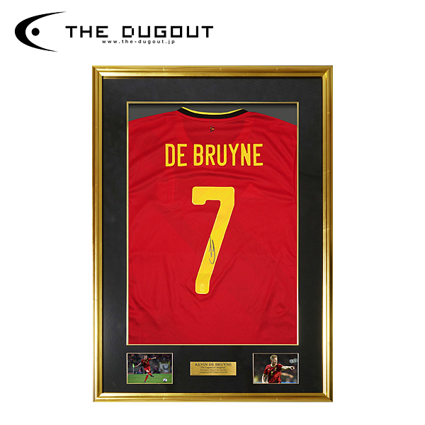 デ・ブライネ 直筆サイン入りベルギー代表20/21ホームユニフォーム特製フレーム TDDN20211FR