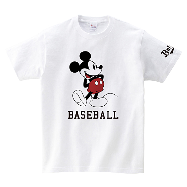 ミッキーマウス（BASEBALL） オリックス・バファローズ  Tシャツ ホワイト