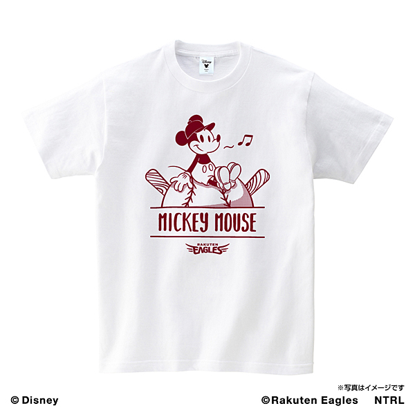 ミッキーマウス（ひとやすみ） 楽天イーグルス Tシャツ ホワイト