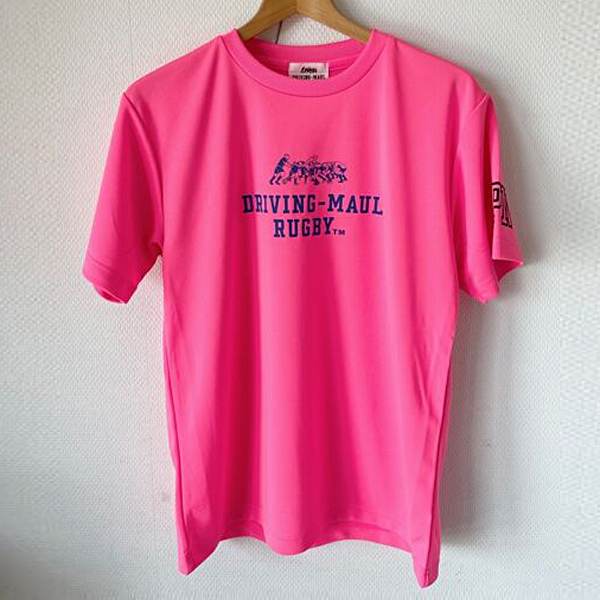 DRIVING-MAUL RUGBY DRY MESH Tシャツ ピンク