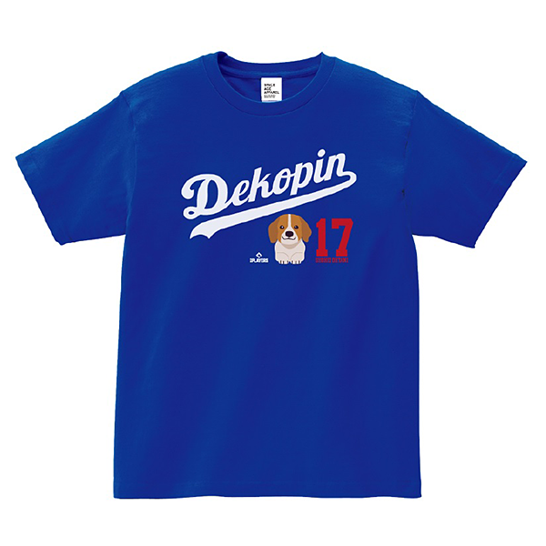 大谷翔平 デコピン SHOHEI OHTANI 「Dekopin Logo」Tシャツ ロイヤルブルー
