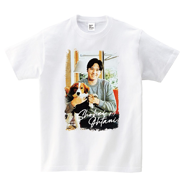 大谷翔平 SHOHEI OHTANI  「SHOHEI & 愛犬デコピン」Tシャツ