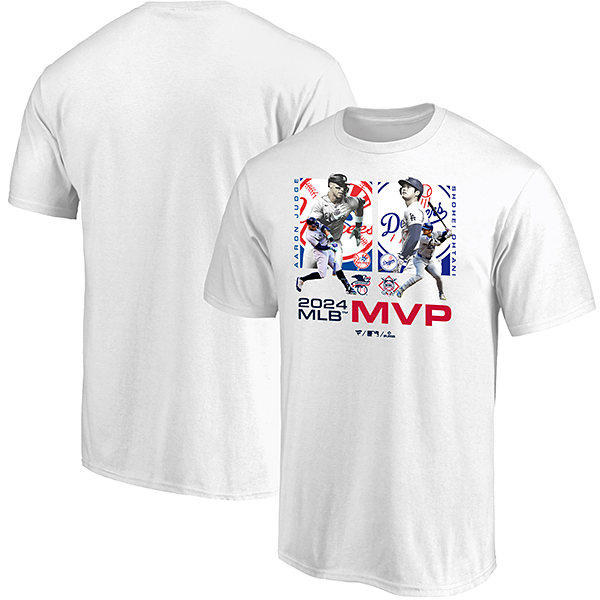 ドジャース 大谷翔平 × ヤンキース アーロン・ジャッジ MVP 2024 コラボ Tシャツ ホワイト