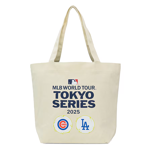 MLB WORLD TOUR TOKYO SERIES 2025 トートバッグ ロサンゼルス・ドジャースvsシカゴ・カブス アイボリー