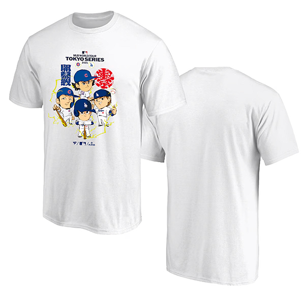 Fanatics プレイヤーイラスト MLB WORLD TOUR TOKYO SERIES Tシャツ ホワイト