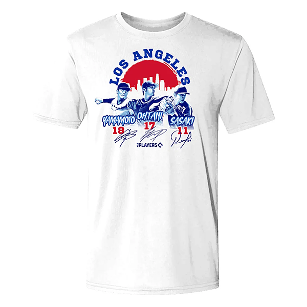 MLB ロサンゼルス・ドジャース 侍トリオ 大谷翔平 山本由伸 佐々木朗希 LIMITED EDITION Tシャツ