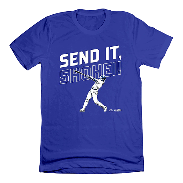 大谷翔平 MLB ロサンゼルス・ドジャース 「Send It, Shohei!」 Tシャツ
