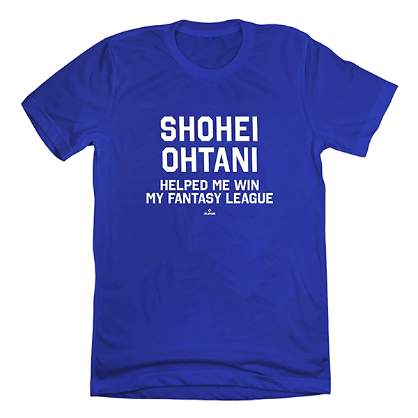 大谷翔平 MLB ロサンゼルス・ドジャース 「Shohei Ohtani Helped Me Win My Fantasy League」 Tシャツ