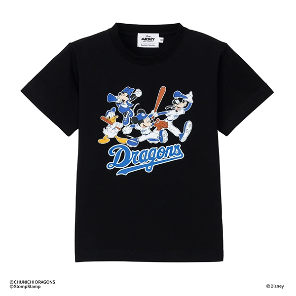 中日ドラゴンズ ミッキー＆フレンズ キッズ用Tシャツ