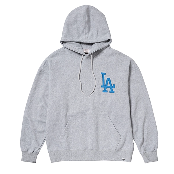 MLB ロサンゼルス・ドジャース STANDARD EMBLEM LOGO フーディー 杢グレー