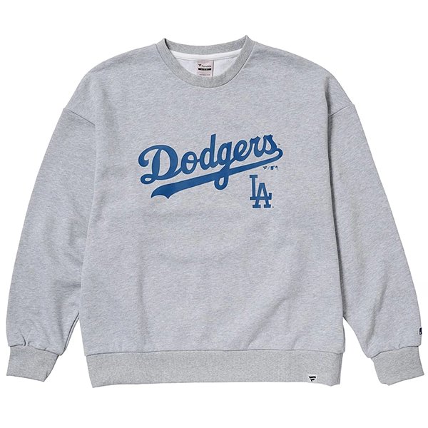 MLB ロサンゼルス・ドジャース PRINT LOGO クルースウェット グレー