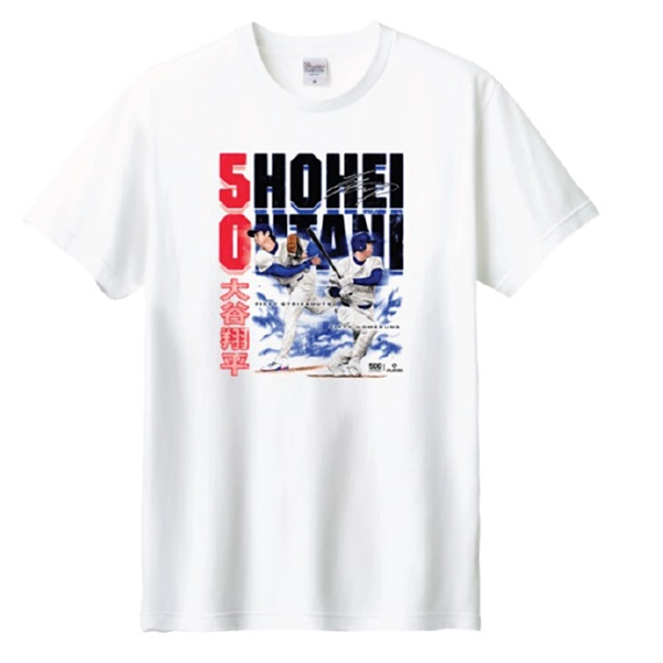 ロサンゼルス・ドジャース 大谷翔平「Los Angeles D 50 Strikeouts 50 Home Runs」Tシャツ