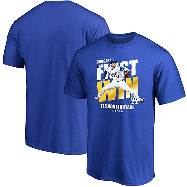 Fanatics 大谷翔平 ロサンゼルス・ドジャース 初勝利記念 Tシャツ