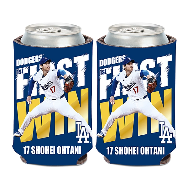 Wincraft 大谷翔平 ロサンゼルス・ドジャース 初勝利記念 缶クーラー