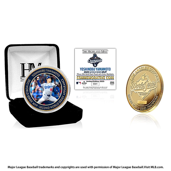 MLB ドジャース 山本由伸 ワールドシリーズ 2025 優勝記念 ゴールドコイン