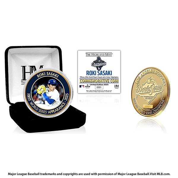 MLB ドジャース 佐々木朗希 ワールドシリーズ 2025 優勝記念 ゴールドコイン