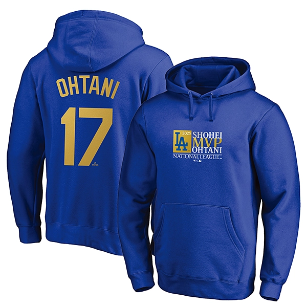 Fanatics ロサンゼルス・ドジャース 大谷翔平 2025年ナショナルリーグ MVP 受賞記念 ネーム＆ナンバー フーディー ブルー